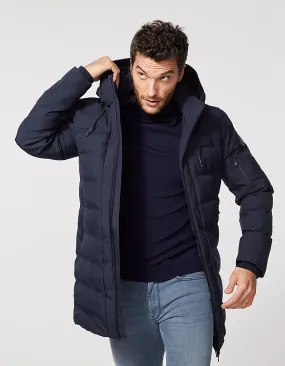Doudoune longue marine WATERPROOF Homme